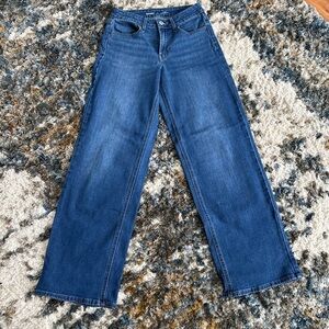 Old Navy Wide-Leg High-Rise Jeans — Deep Blue Denim